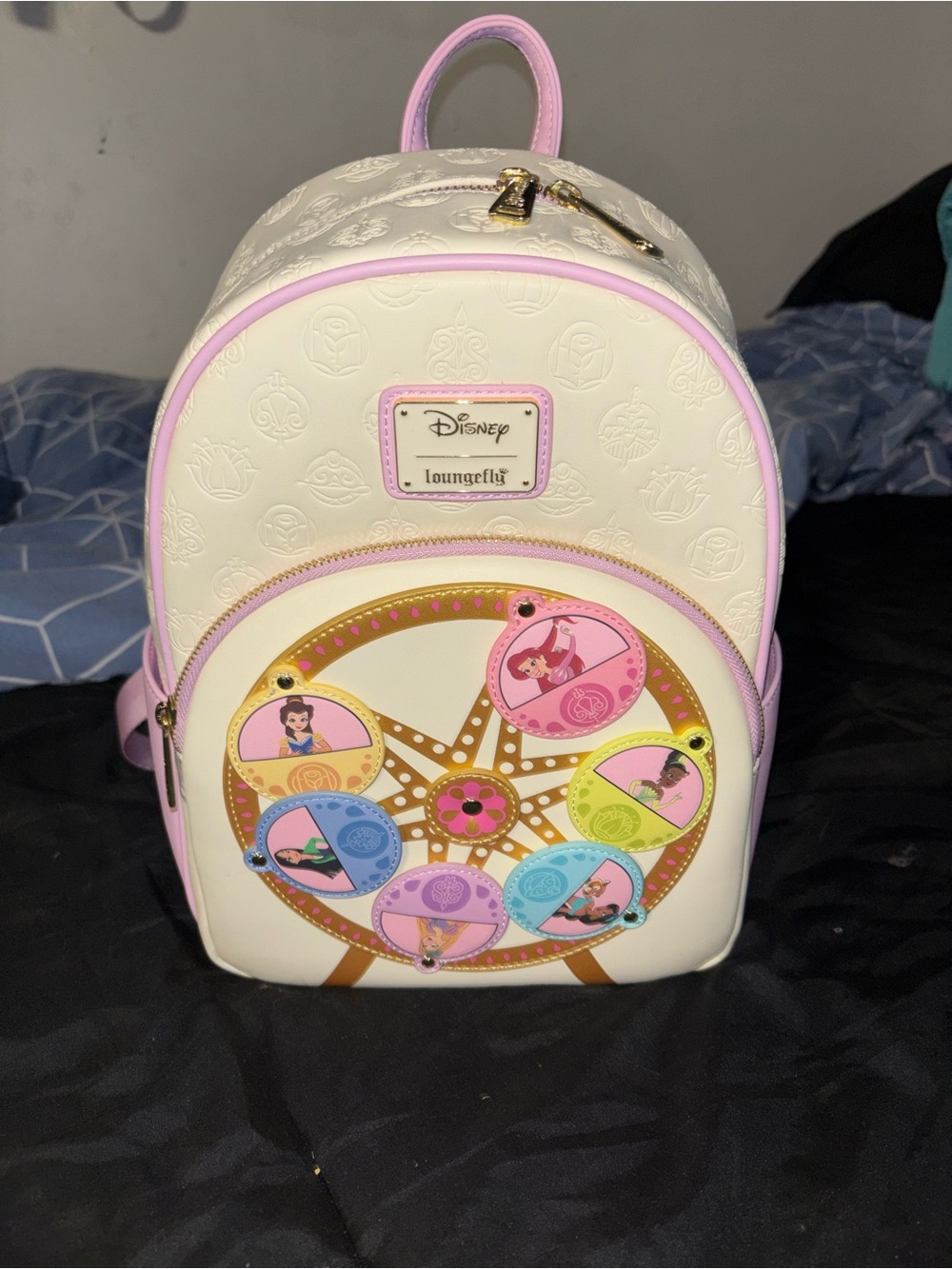 Loungefly Cream & Pink Princess Ferris Wheel Disney Loungefly Mini Backpack